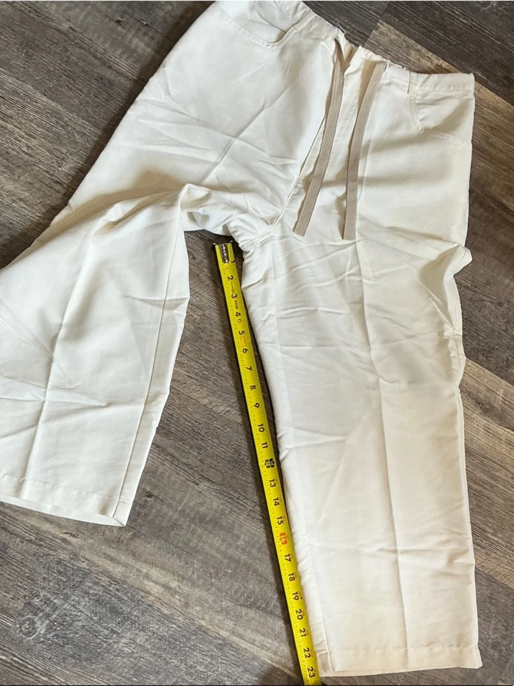 Caribbean Joe Off-White Drawstring Chinos Size M